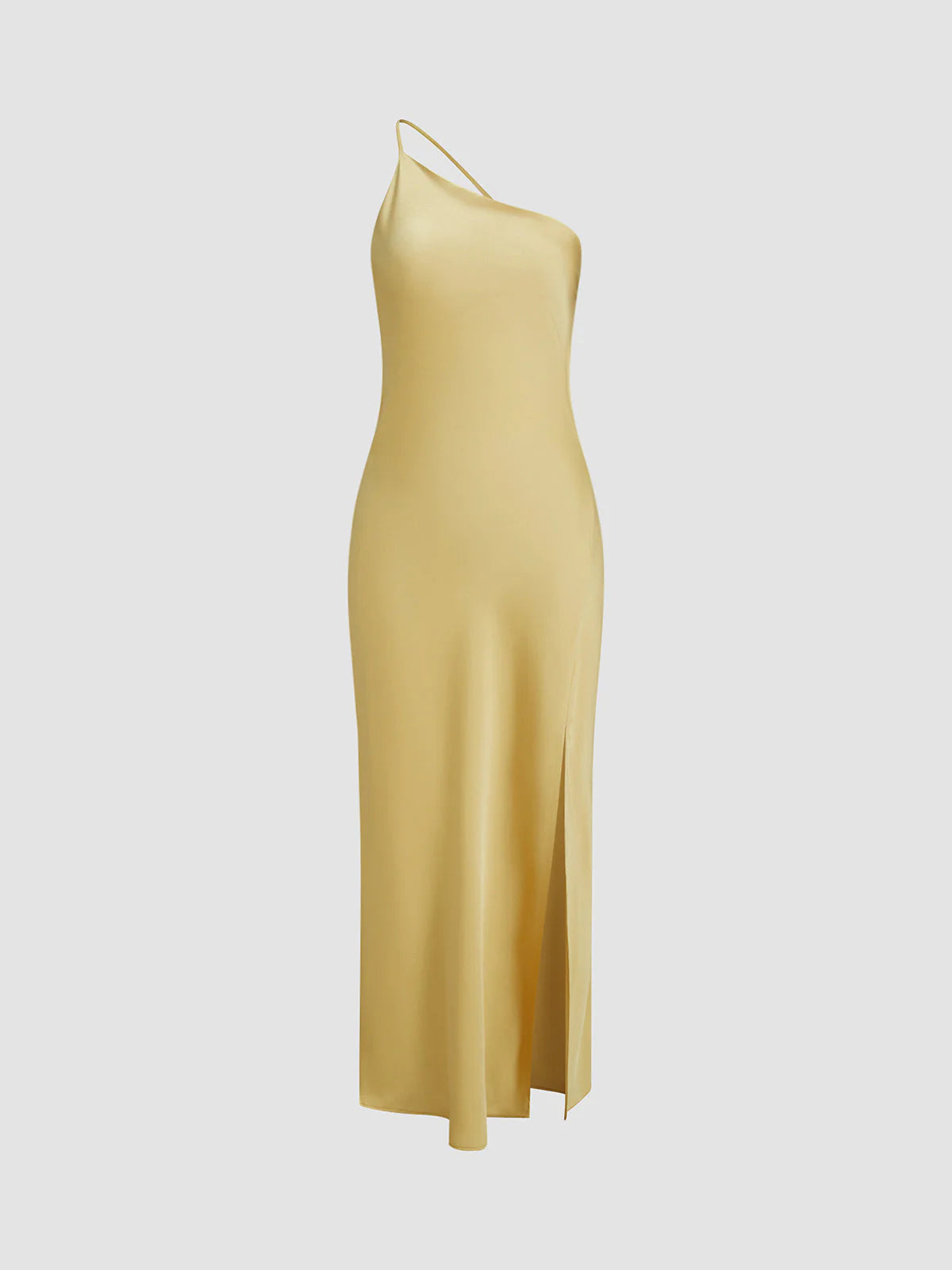 Open Back Satin Maxi Dress
