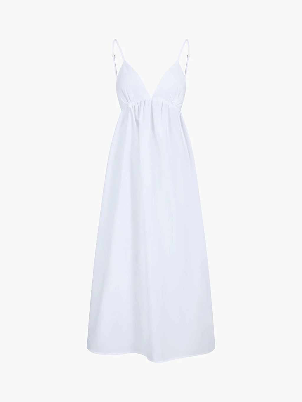 Coastal Open Back Cotton Maxi Dress