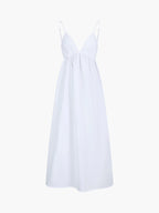 Coastal Open Back Cotton Maxi Dress
