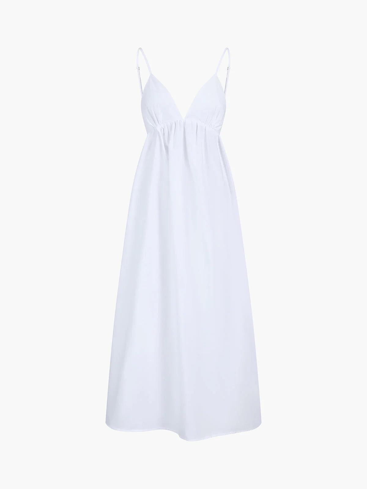 Coastal Open Back Cotton Maxi Dress
