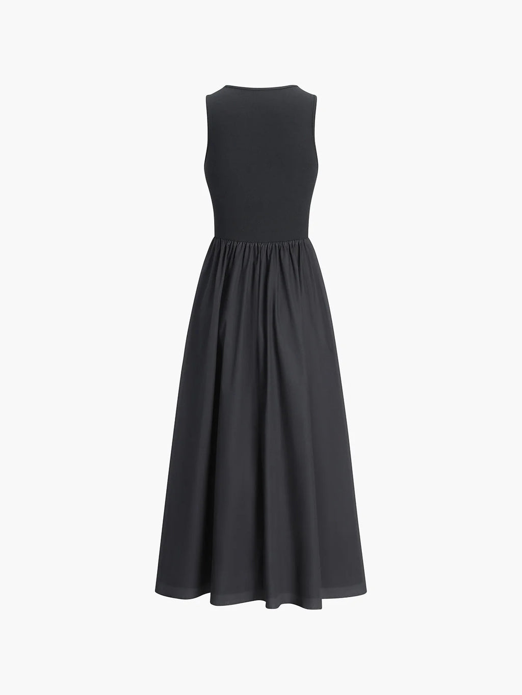 Sleeveless Cotton Blend Maxi Dress