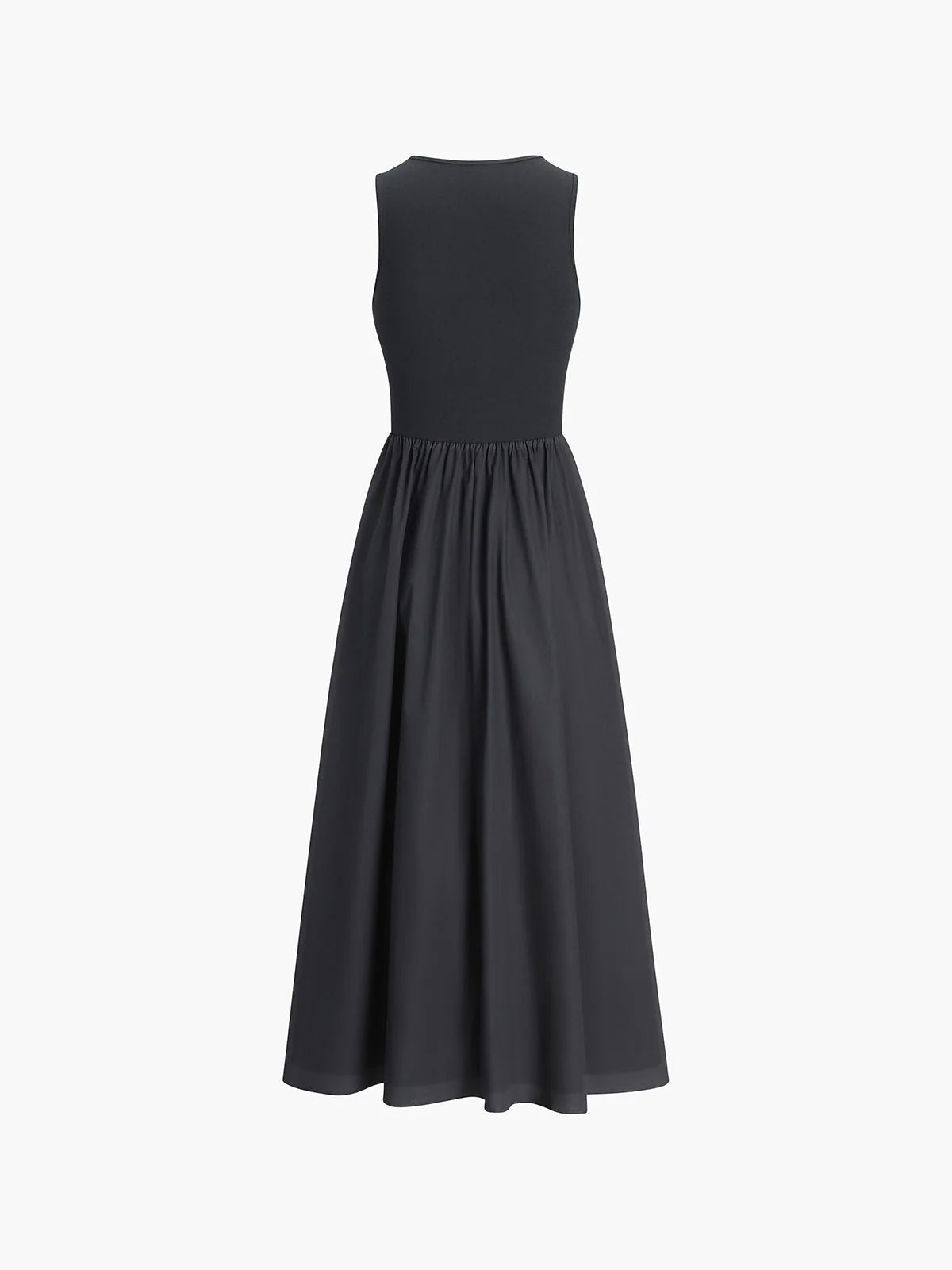 Sleeveless Cotton Blend Maxi Dress